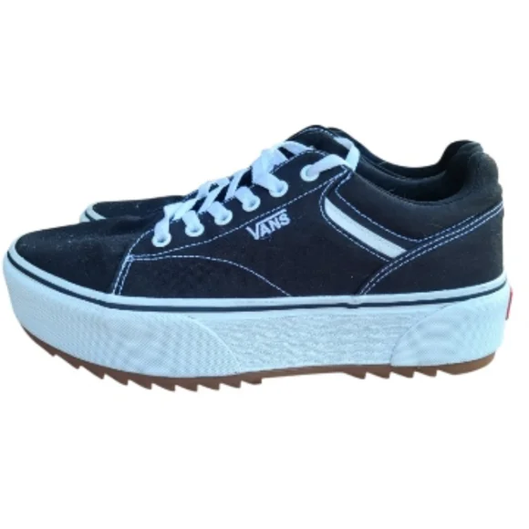 Vans Platform Stack Seldan ST Tennis Sneaker Black Skate Sk8 Old Skool Women 10 - Picture 2 of 11